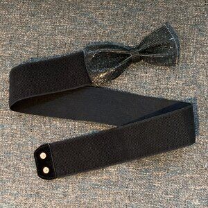 Torrid Black Bow Stretch Belt - Size 1